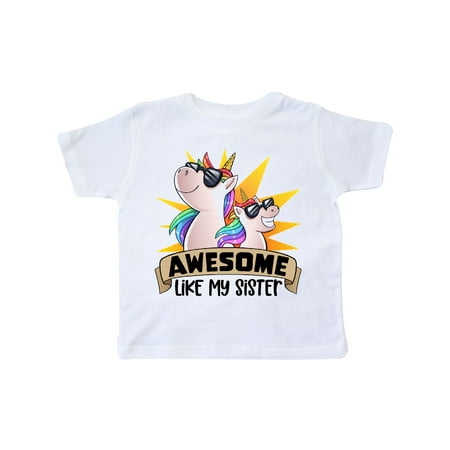 

Inktastic Awesome Like My Sister Cute Unicorn Family in Sunglasses Gift Toddler Boy or Toddler Girl T-Shirt