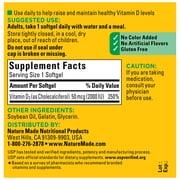 Nature Made Vitamin D3 2000 IU (50 mcg) Softgels, Vitamin D Supplement for Bone and Immune Health Support, 100 Count