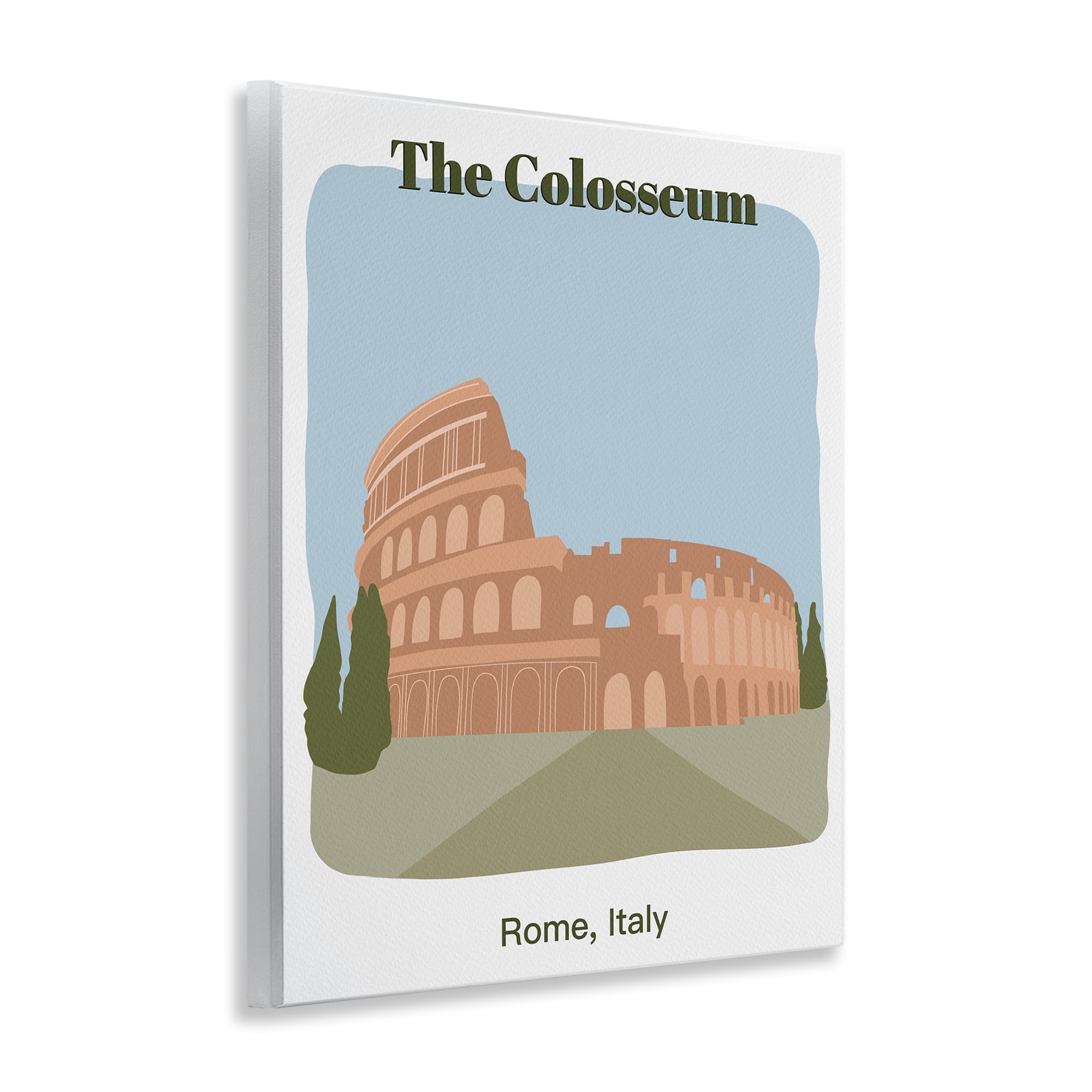Stupell Industries The Colosseum Architecture Town & City Painting Unframed Art Print Wall Art, 11 x 14