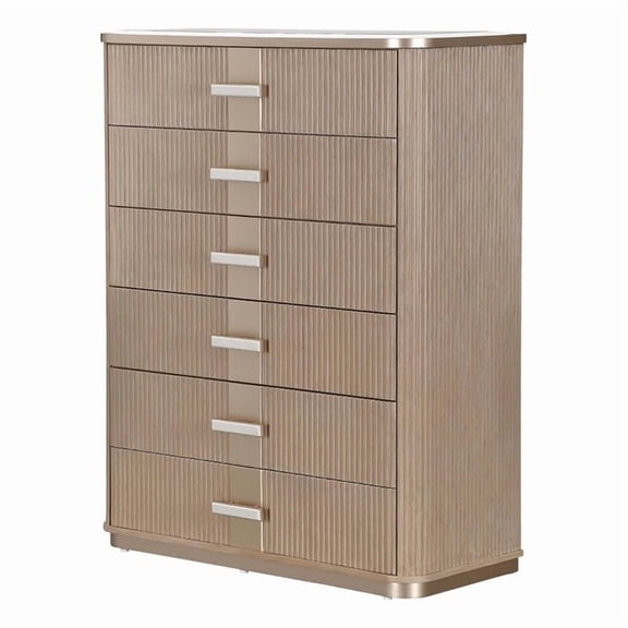 West Kensington 6-Drawer Highboy Chest - Sea Salt Caramel