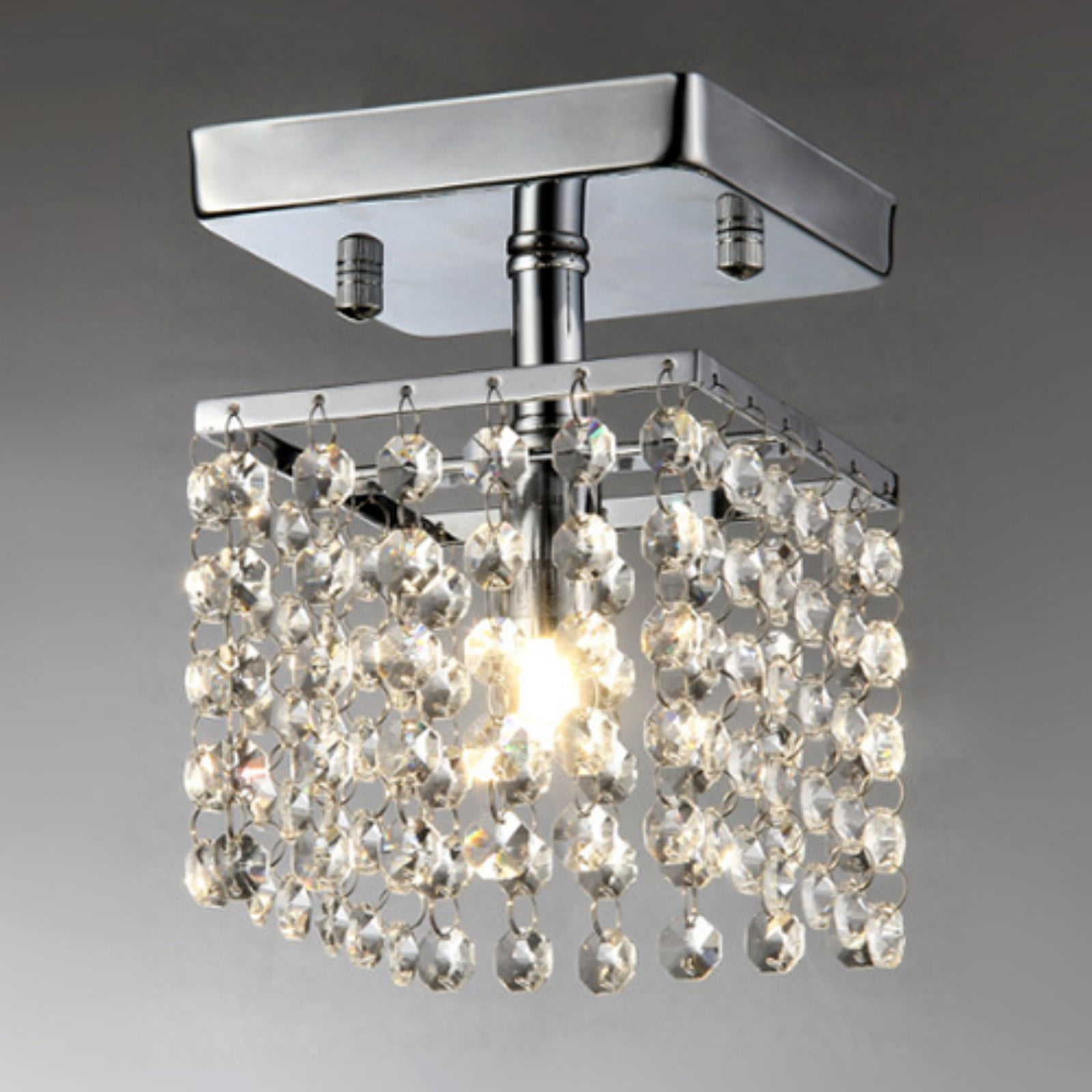 Warehouse of Tiffany RL8086 Jhea 1-light Crystal 5-inch Chrome Chandelier