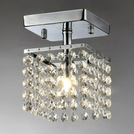 Nulco Chrome Chandelier - Jhea 1-light Crystal 5-inch Chrome Chandelier