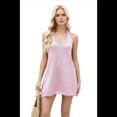 thumbnail image 1 of Conjuntos de Dos Piezas de Verano para Mujer, Conjuntos para Vacaciones en la Playa, Camiseta Sin Mangas con Cuello Halter y Pantalones Cortos, Ropa de Estar de Punto, Rosa, L, 1 of 10