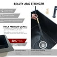 thumbnail image 4 of Stylish Dual Mount 25" Black Composite Granite Single Bowl Utility Sink with Strainer S-825N, 4 of 14