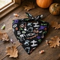 thumbnail image 7 of 4 Patterns Halloween Dog Bandana Single Pack Pet Bib,Colorful Triangle Scarf Double Sided Large Size Pet Bandana for Medium Large Dogs Cats,Halloween Party Costume Decor Fall Decor, 7 of 7