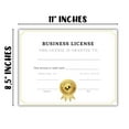 thumbnail image 4 of Business License Certificate of Operation 50pk 8.5x11 of Good Standing Gold White to Frame in Office Valid Date LLC Owner Performance Award, 4 of 5