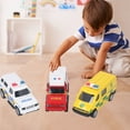 thumbnail image 3 of Emergency Vehicle Model Set, Rotating Wheels Fire Truck Ambulance Car Toy  for Children, 3 of 7