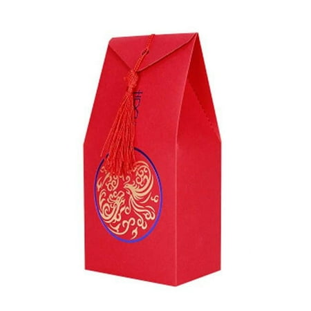 Panda Superstore Chinese Style Wedding Party Favor Dragon & Phoenix Wedding Candy Gift Box - 40 Piece