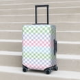 thumbnail image 2 of Lsque Colorful Checkerboard Printed Luggage Cover, Travel Luggage Protector,Scratch and Dirt Resistant, Fits 18-32 Inch Luggage - X-Large, 2 of 9