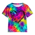 thumbnail image 5 of Zshosam Girls Clothes Summer Kid Toddler Girl Clothes Summer Short Sleeve Graphic Tee Shirt + Shorts Summer Outfits Set Size 6T 7T,(Dark Purple 6-7 Years), 5 of 5
