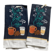 Dish Towels - Kitchen Towels Coffee Themed - 3 Pack - Gifts for women