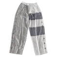 thumbnail image 4 of Women's Pants Fashion Casual Pants For Women Solid Color Striped Buttoned Cropped Trousers, 4 of 4
