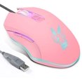 thumbnail image 1 of Mouse HXMJ Botones Silenciosos 2400 DPI Gamer - Rosa, 1 of 2