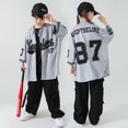 thumbnail image 2 of RWJDXD WUJS Vêtements de Performance de Danse jazz pour Enfants Filles Costume de Baseball Coréen Danse de Rue Spectacle jazz Danse de Rue Vêtements de Mode d'Été, 2 of 6