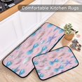 thumbnail image 5 of 2-Piece Kitchen Rugs Set Non-Slip Mats Carpet Floor for Kitchen, Bathroom (19.7"x27.6" & 19.7"x47.2") Seashells and Bows, 5 of 7