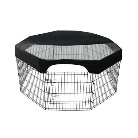 Anself 8 Panels Octagonal Pet Fence Mesh Cover Dog Playpen Sun Protection Shade Cover Waterproof Dog Playpen Cover Playpen Not Include