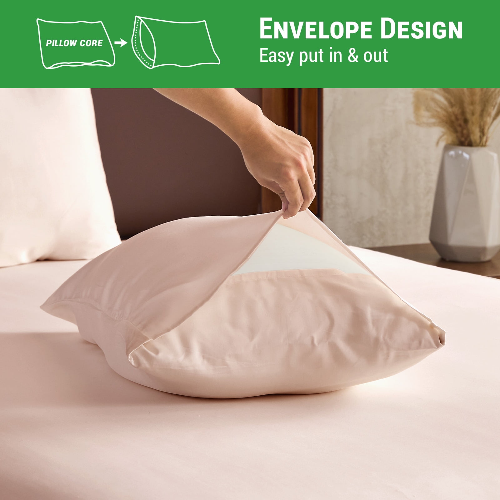 Gogreen 4PC Bamboo Cal King Sheet Set, Deep Pocket Fit 16", Breathable Super Soft Luxury Hotel Style Home Decor Cal King Sheet Set, Gift for Women, Men - 2 Pillowcases, 1 Flat Sheet, 1 Fitted Sheet