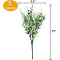 thumbnail image 2 of Viworld 12 Bundles Artificial Lavender Flowers Outdoor Fake Flowers for Decoration UV Resistant No Fade Faux Plastic Plants Garden Porch Window Box Décor (White), 2 of 7