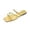 Gold, variant on Women's Flat Sandals Strappy Square Open Toe Slide Sandals Dressy Comfortable Slip On Beach Sandals for Summer, Gold Size 7