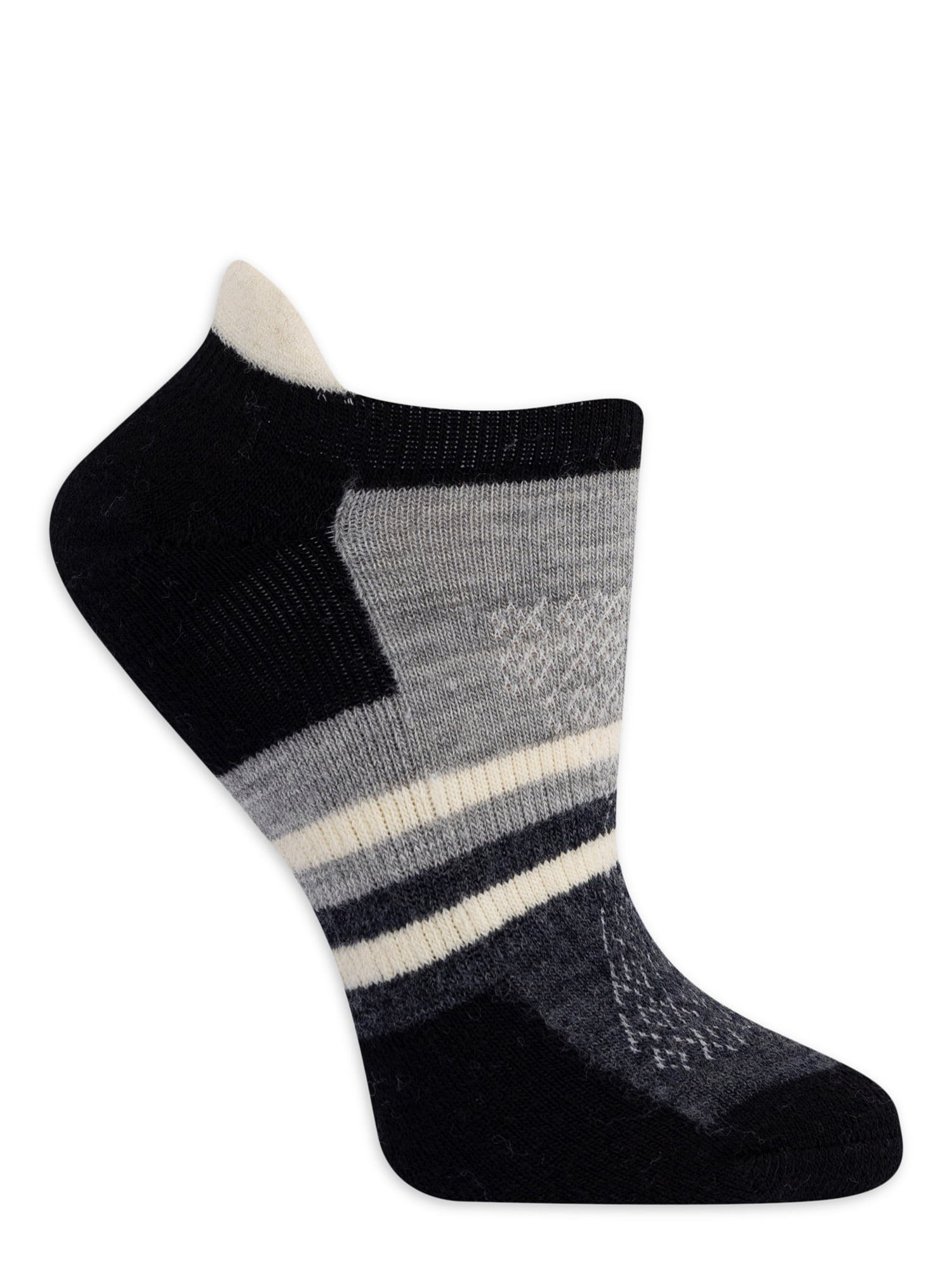 Ozark Trail Women's Merino Wool Blend No Show Tab Hiking Socks, 1 Pack