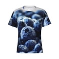 thumbnail image 4 of Qekee Blueberry Classic Fit T-Shirt Men's Shirt Men's Tight Short Sleeves for Exercise, Running, Mountaineering - Blueberry, 4 of 9