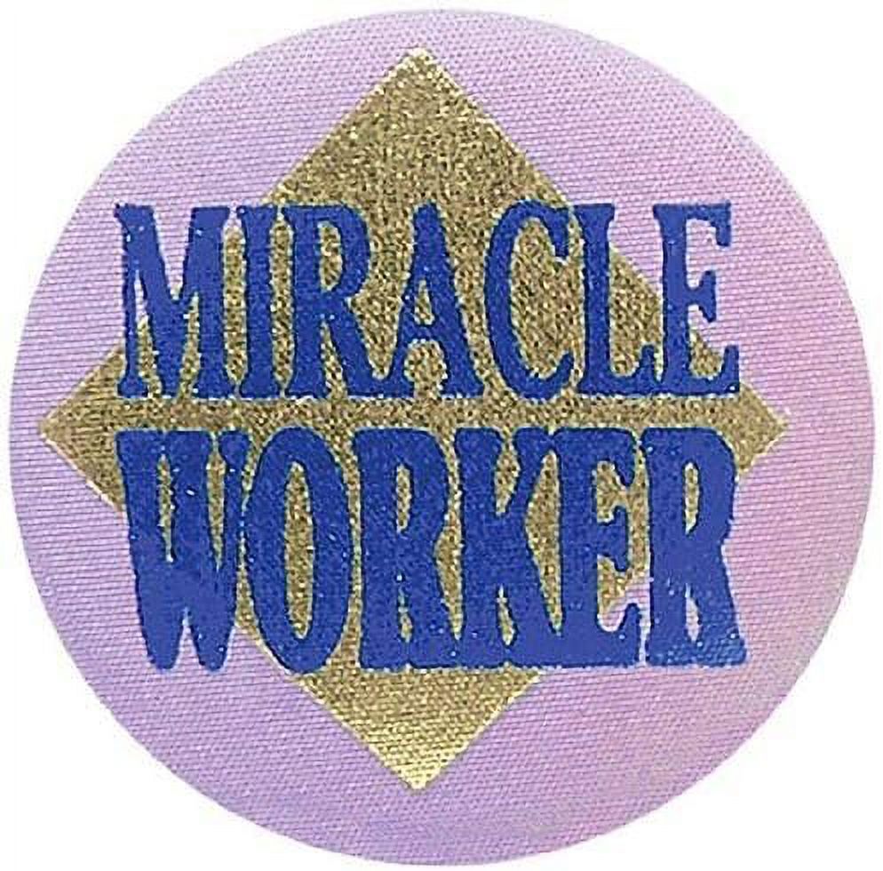 Beistle 6-Piece Miracle Worker Satin Buttons, 2-Inch