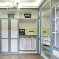 thumbnail image 3 of Storage Boxes, [3-Pack] Large Linen Fabric Foldable Storage Cubes Bin Box Containers Storage Bins with Lid and Handles for Nursery, Closet, Bedroom, Home - Blue, 3 of 8