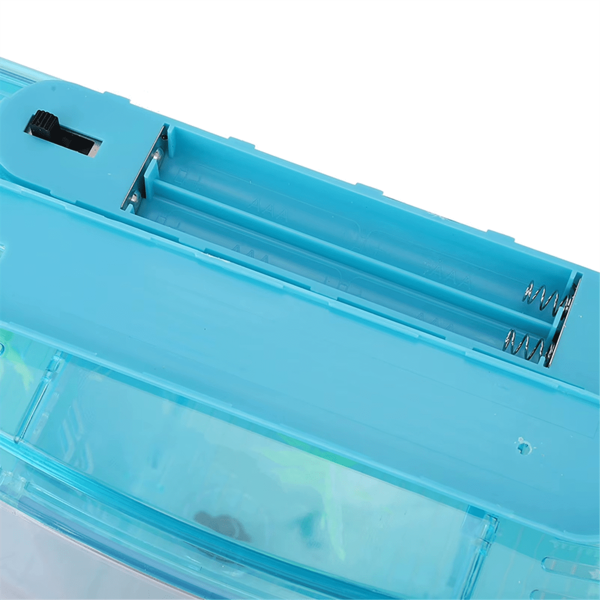 Mini Breeding Fish Tank Aquarium Fish Tank LED Acrylic Three Divisions Breeding Isolation Box for Small Fishes Blue