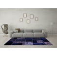 thumbnail image 3 of Ahgly Company Indoor Rectangle Patchwork Blue Transitional Area Rugs, 8' x 10', 3 of 4