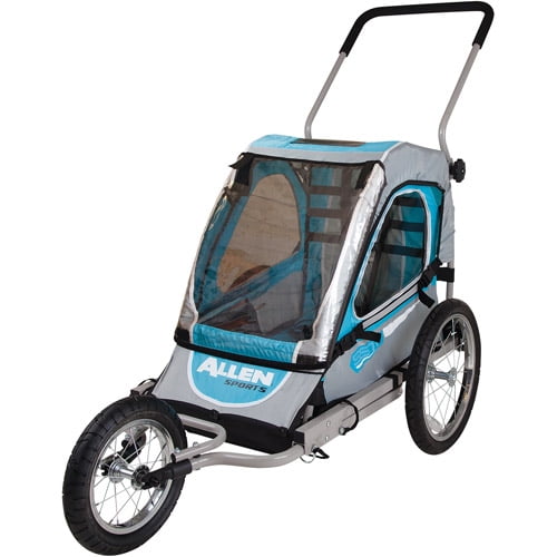 Allen Sports SST1 Steel 1Child Jogger & Bicycle Trailer, Blue