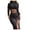 Black, variant on Aayomet High Waisted Bikini Bottom Womens Summer Swimsuit Split Bikini Suit And Long Sleeved Skirt Suit,Black L