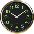 thumbnail image 2 of Night Light Wall Clock for Bedroom Glowing Silent Luminous Easy-to-Read Bedroom Living Room Minimalistic Wall Clock for Elderly Golden A, 2 of 3