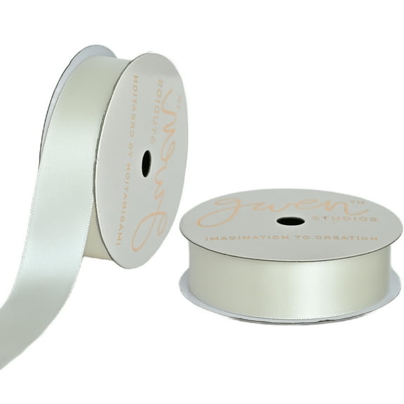 Gwen Studios,7/8"CreamSatin Ribbon,7 yards