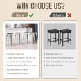 thumbnail image 6 of Alunaune 24" Metal Bar Stools Set of 4 Industrial Backless Counter Height Barstools Kitchen Patio Stool Stackable with Wooden Seat- White, 6 of 10