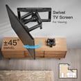 thumbnail image 5 of Pipishell Soporte de pared para TV, soporte de pared de movimiento completo con brazos dobles, giratorio, extensión para televisores planos o curvos de 26 a 65 pulgadas de hasta 99 libras, VESA máx. 4, 5 of 5