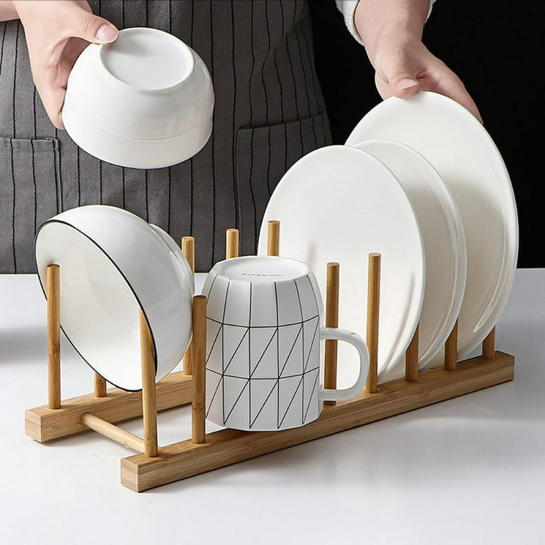 Bamboo Dish Rack for Storing or Drying Dishes - Eco Girl Shop