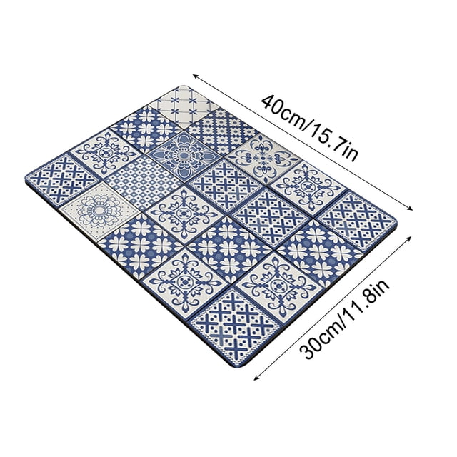 Kitchen Drainage Mat, Heat Resistant Non-Slip Drying Mat, Multi-Purpose Countertop Protector, Easy Clean Meal Mat for Bowl, Cup, and Daily Kitchen Use, 1 Pack