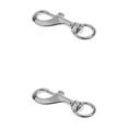 thumbnail image 1 of DYNWAVECA 2 Pcs 316 Stainless Steel 2.7 Inch by 1/2-Inch & 3.5 3/4-In Round Steel Swivel Eye Bolt Snap Hook Leash Key Chain Clothlines Tarp Cover, 1 of 8