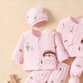 thumbnail image 6 of Zuwimk Baby Clothing Sets Unisex 7‑Piece Newborn Layette Essential Gift Bodysuit Outfit(A110-Pink), 6 of 7