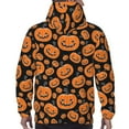 thumbnail image 7 of Kdxio Halloween Pumpkins Print Mens Casual Hooded Collar Drawstring Hoodies Pullover Sweatshirts Casual Long Sleeve Shirts-X-Large, 7 of 7