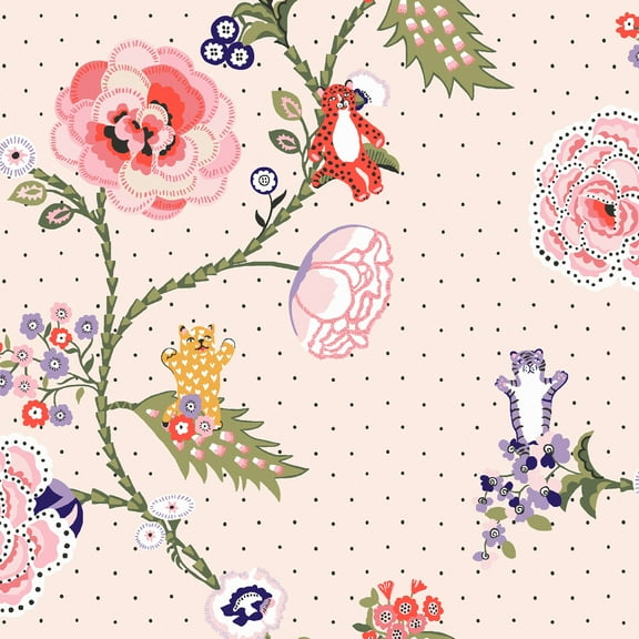 Cath Kidston Catnip Neutral Wallpaper