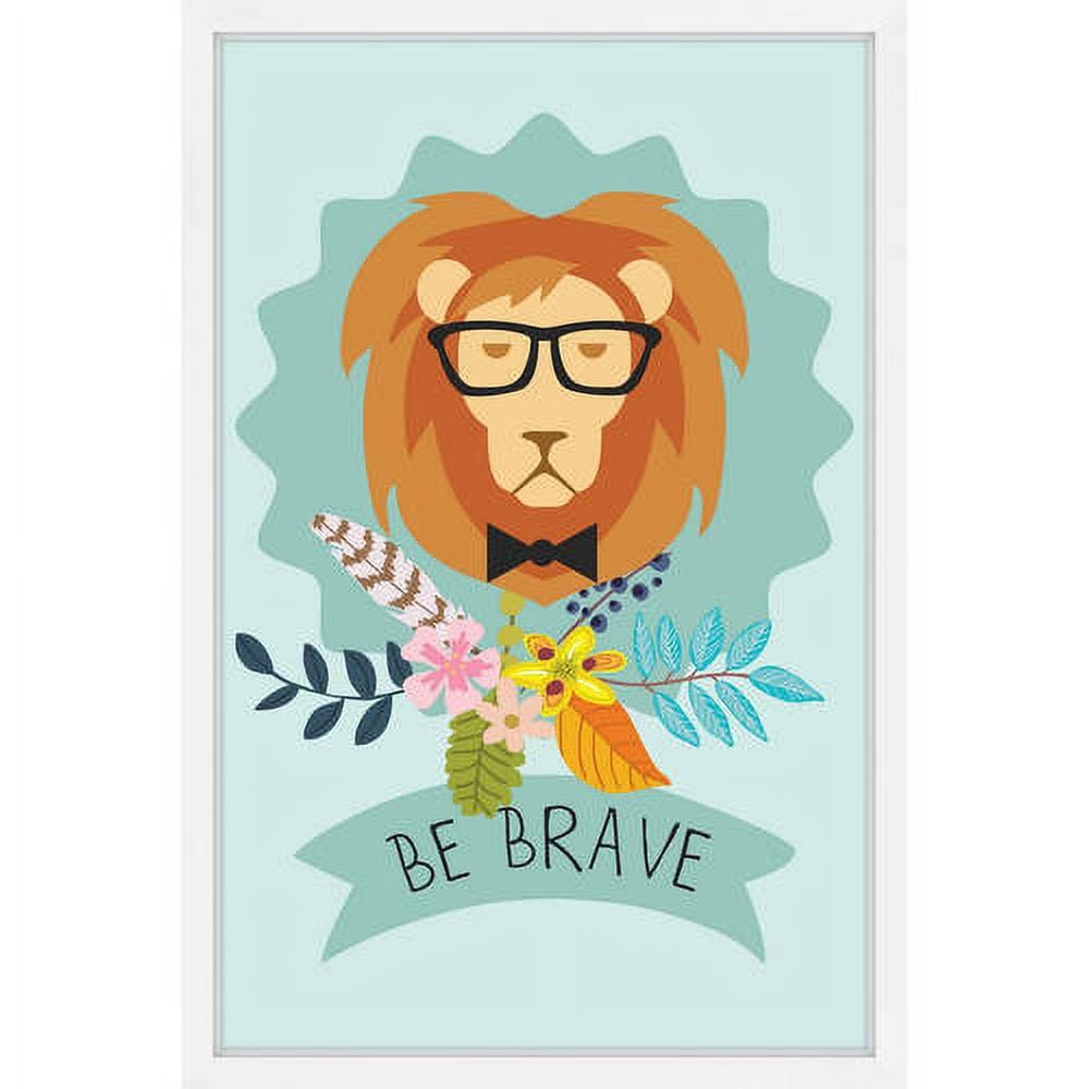Marmont Hill "Be Brave Lion" Framed Painting Print