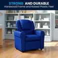 thumbnail image 2 of Flash Furniture Vana Contemporary Blue Vinyl Kids Recliner with Cup Holder and Headrest, 2 of 14
