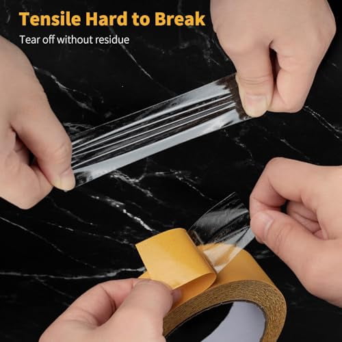 Ultra-Thin Clear Double Sided Tape Heavy Duty 2Inch X 66Feet Two Sides Strong Stick Mounting Adhesive Tape For Rug Fixed,DIY Crafts,Poster,Arts,Fixed Clothes,Paste Photo,Scrapbook,Gift Wrap,Woodw
