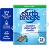 Earth Breeze Laundry Detergent Sheets, Fresh Scent, Eco Friendly, 14 Count, 28 Loads