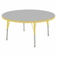 thumbnail image 1 of Early Childhood Resources ELR-14121-GYE-SB 30 in. Round Adjustable Activity Table with Standard Legs, Ball Glides - Gray & Yellow, 1 of 1