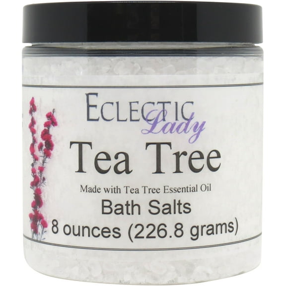 Tea Tree Bath Salts by Eclectic Lady, 8 ounces