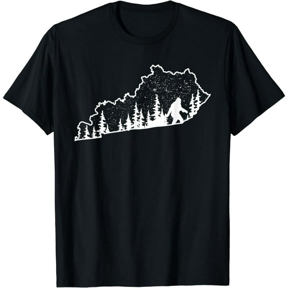 t-shirt Kentucky Bigfoot Sasquatch Silhouette State Pride Nature T-Shirt mens t shirt,black,women,funny,misfits,men,journey