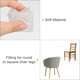 thumbnail image 4 of Protectores de patas de silla, paquete de 16, tapas de patas de silla cuadradas de silicona y fieltro de 28mm(1.1") (Blanco), 4 of 7