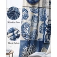 thumbnail image 3 of Nautical Blue Blackout Curtains for Bedroom Living Room Darkening Curtains 63 Inches Long Coastal Turtle Octopus Coral Shell Boat Window Curtain 2 Panels Set Window Treatment Grommet Drapes 52"x63", 3 of 9